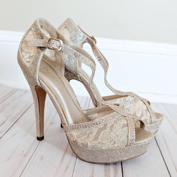 Dream Pairs Peep Toe Platform High Heels - Picture 2 of 7